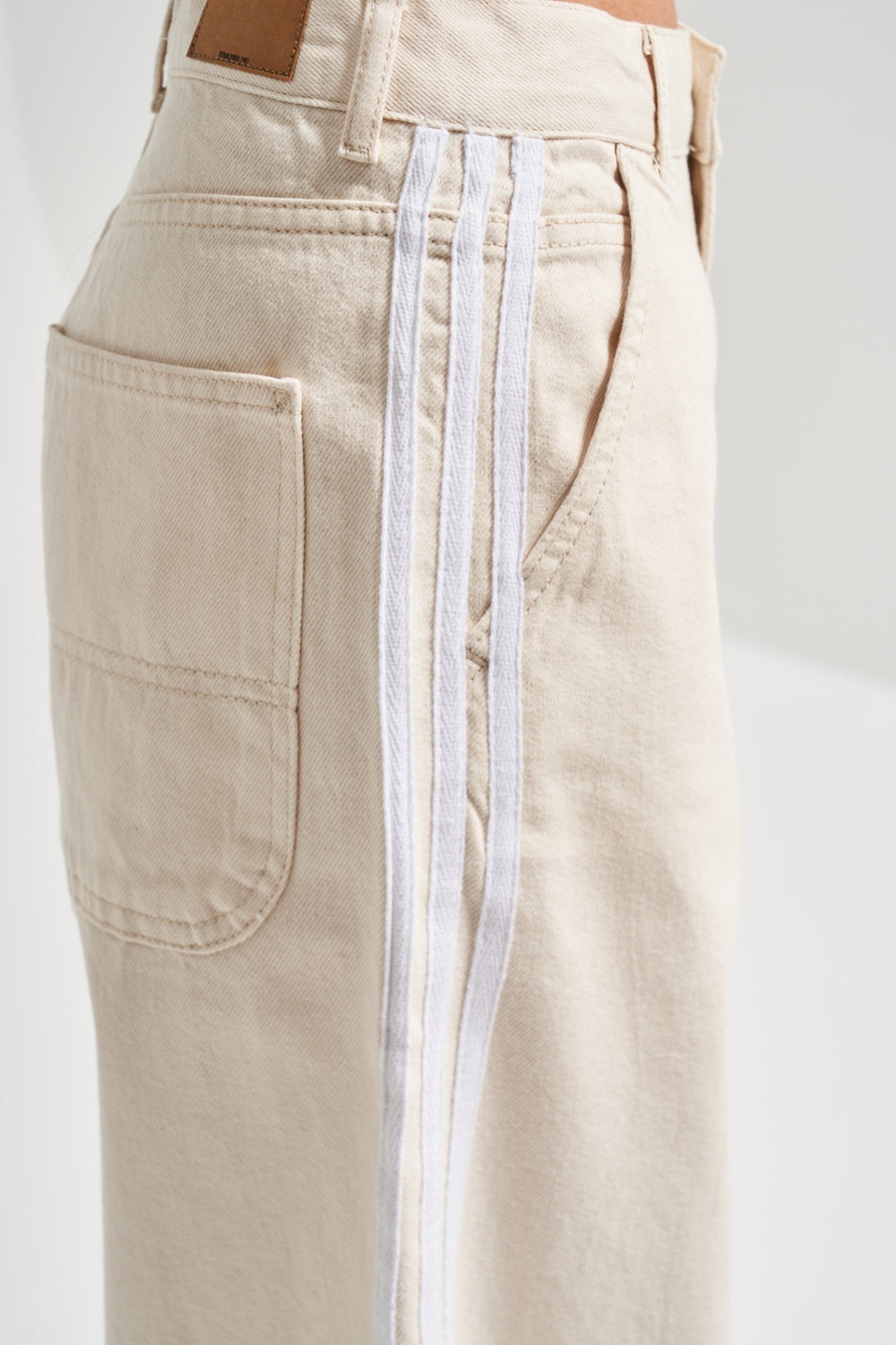Routines Striped Baggy Skater Jeans - Beige 2952 - ROUTINES