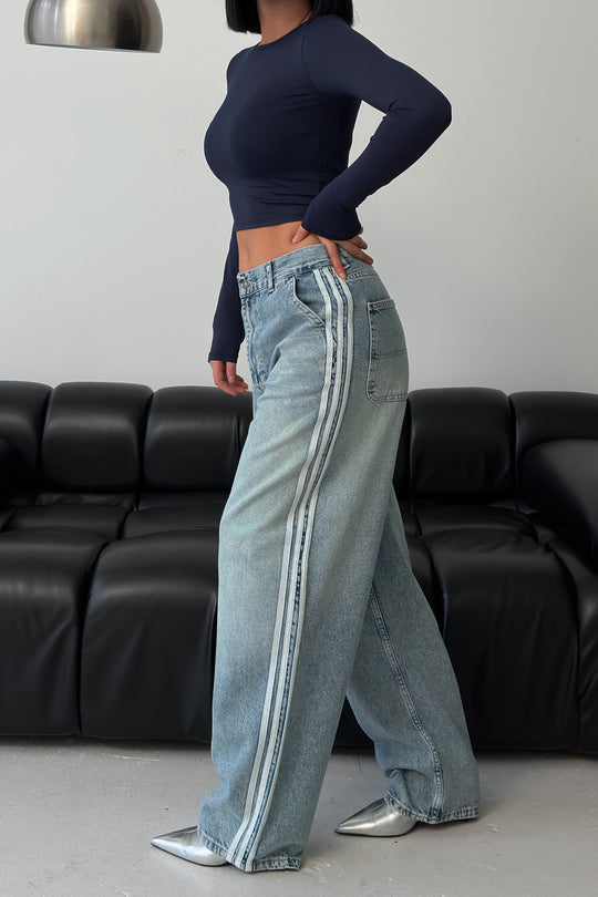 Routines Striped Baggy Skater Jeans 2952 - ROUTINES