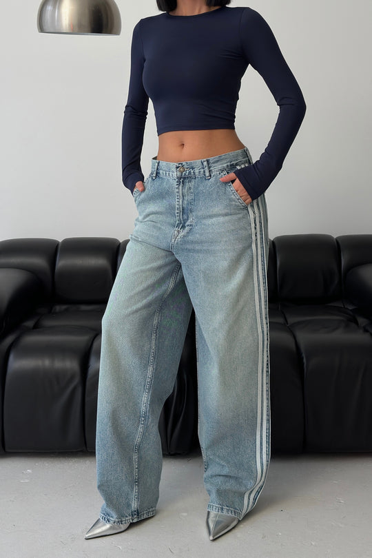 Routines Striped Baggy Skater Jeans 2952 - ROUTINES