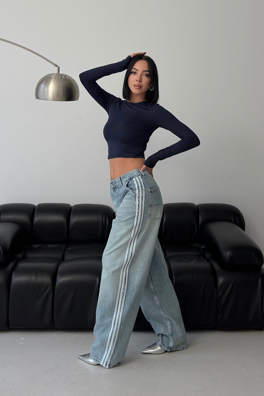 Routines Striped Baggy Skater Jeans 2952 - ROUTINES