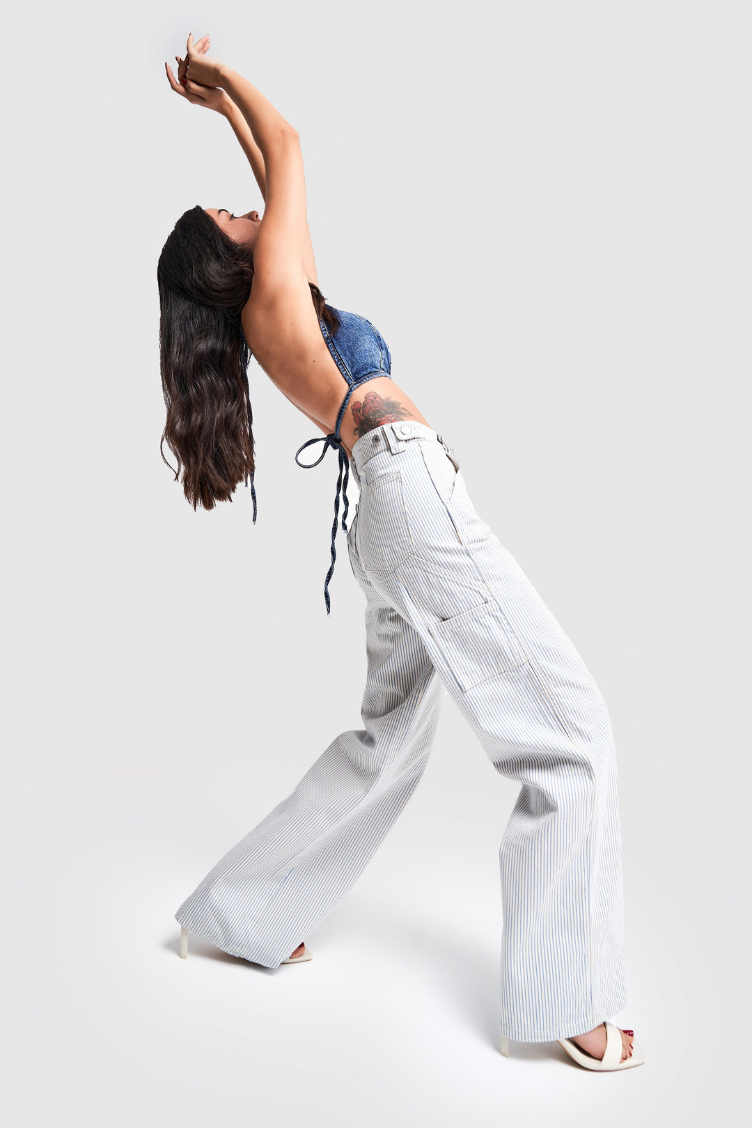 Routines Striped Carpenter Straight Jeans 3335 - ROUTINES