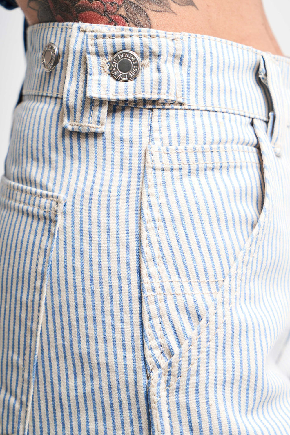 Routines Striped Carpenter Straight Jeans 3335 Jeans Routines Fashion