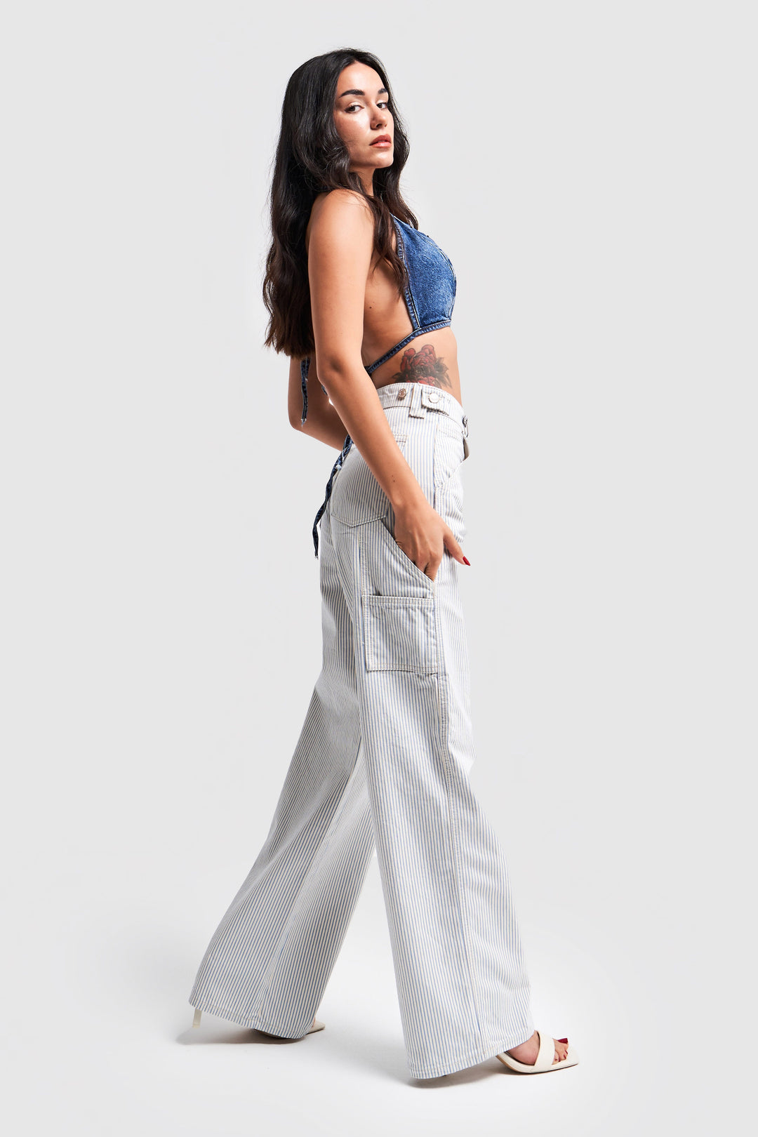 Routines Striped Carpenter Straight Jeans 3335 - ROUTINES