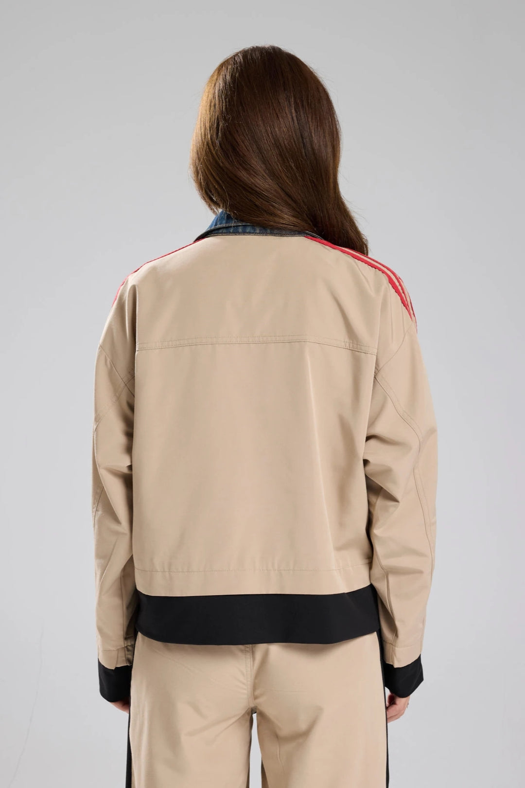 Routines Striped Denim Jacket - Beige 1726 - ROUTINES