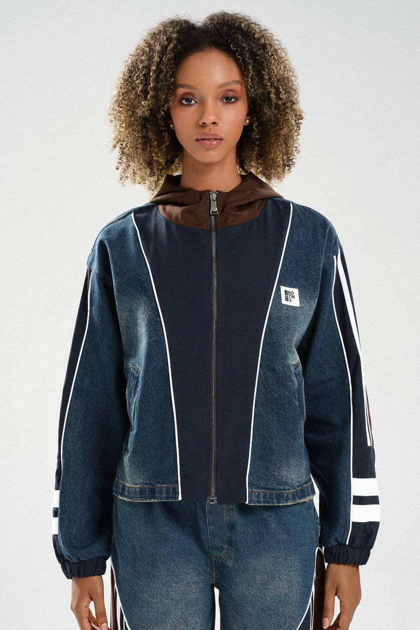Routines Striped Denim Set - Navy / Brown 1698 - ROUTINES