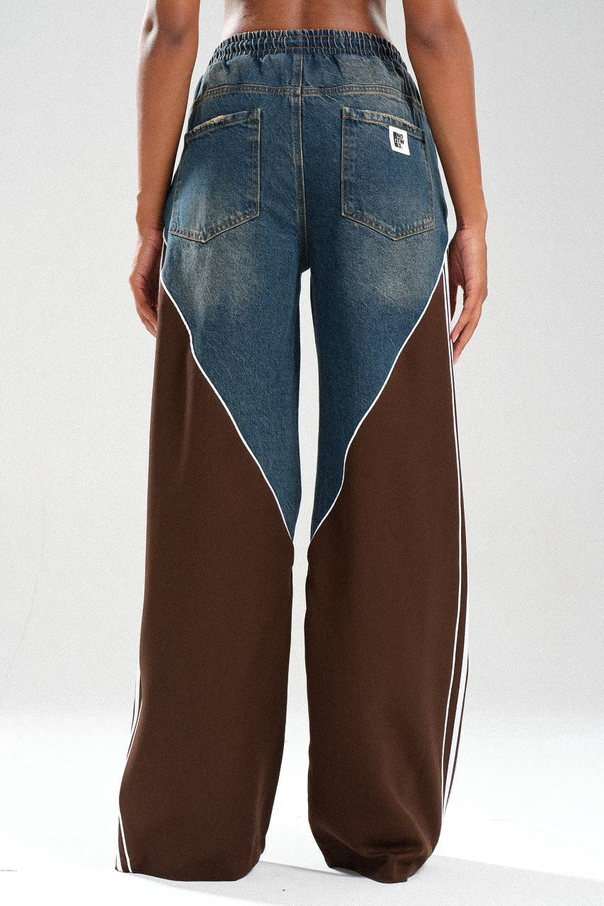 Routines Striped Denim Set - Navy / Brown 1698 - ROUTINES