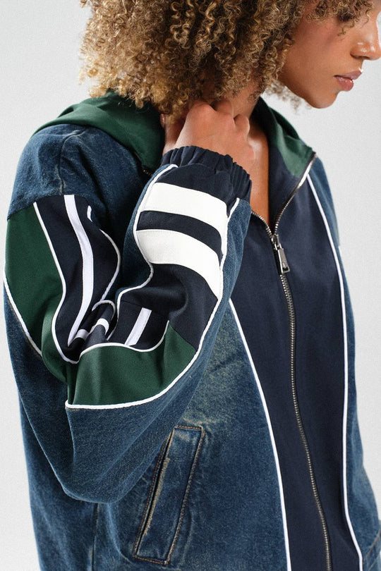 Routines Striped Denim Set - Navy / Green 1698 - ROUTINES