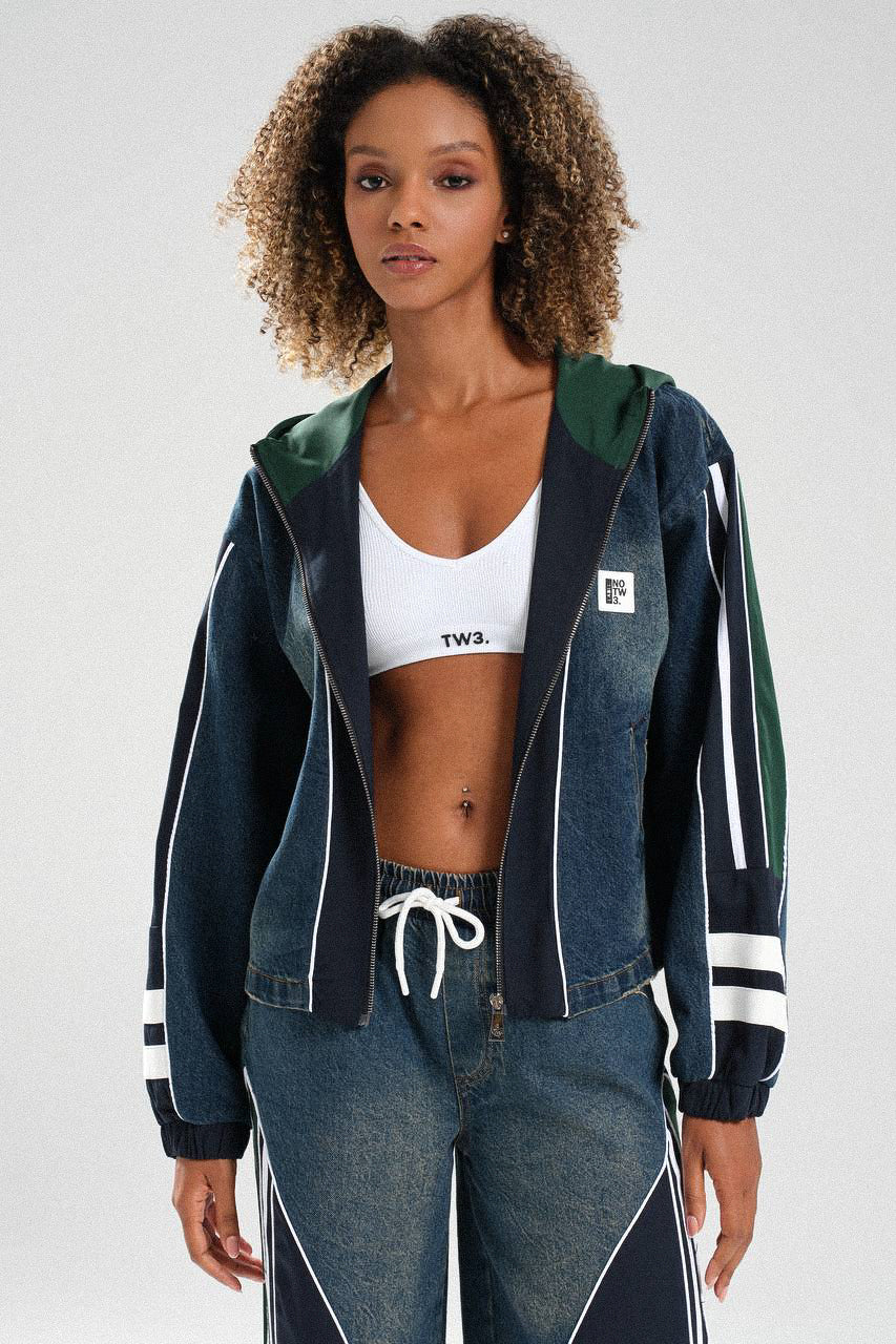 Routines Striped Denim Set - Navy / Green 1698 - ROUTINES
