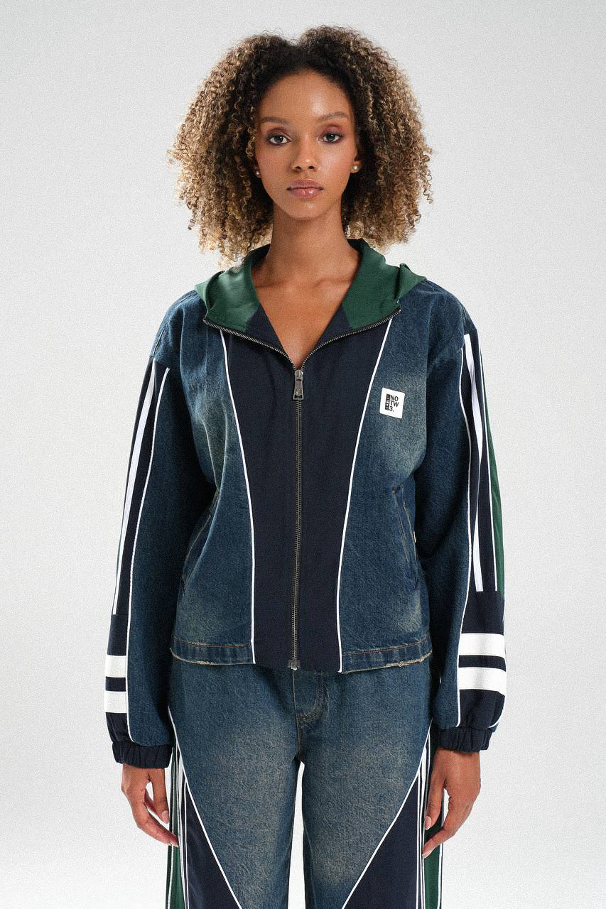 Routines Striped Denim Set - Navy / Green 1698 - ROUTINES