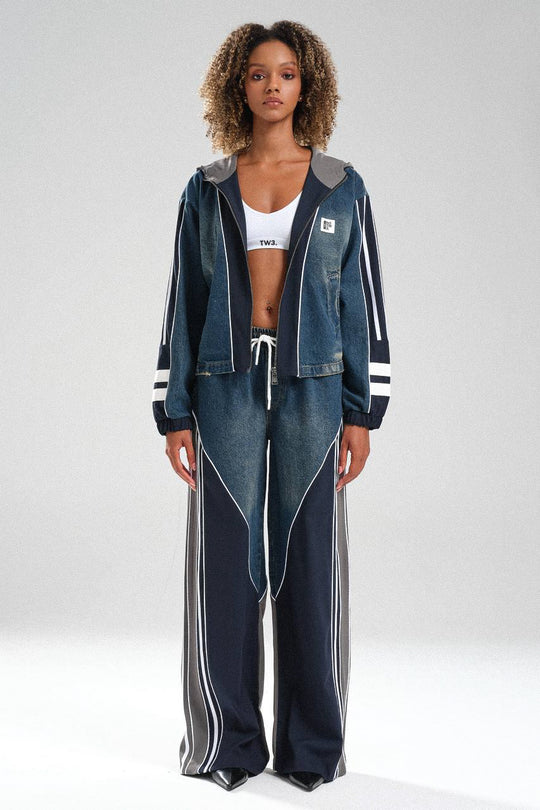 Routines Striped Denim Set - Navy / Grey 1698 - ROUTINES