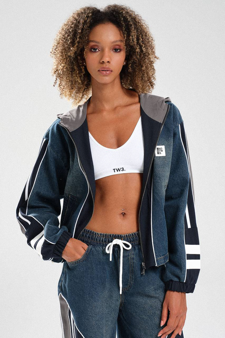Routines Striped Denim Set - Navy / Grey 1698 - ROUTINES
