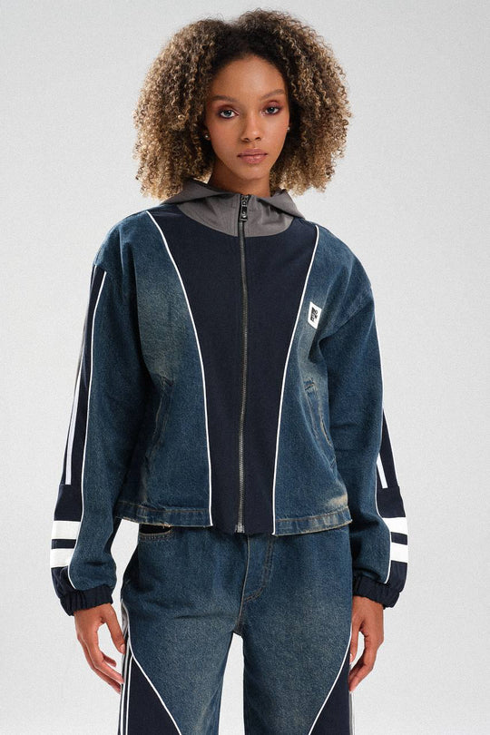 Routines Striped Denim Set - Navy / Grey 1698 - ROUTINES
