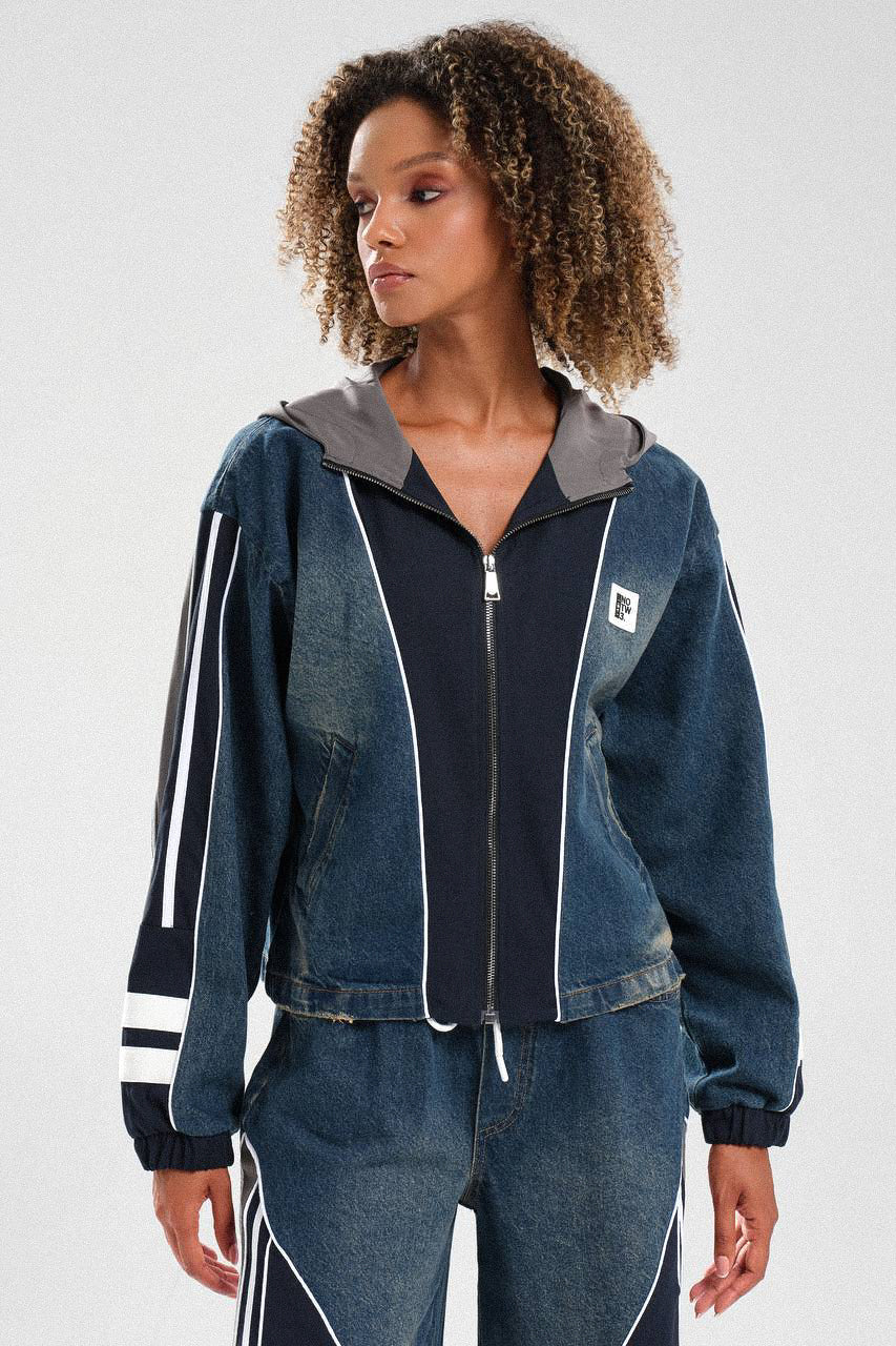 Routines Striped Denim Set - Navy / Grey 1698 - ROUTINES