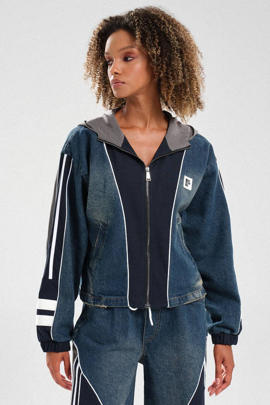 Routines Striped Denim Set - Navy / Grey 1698 - ROUTINES