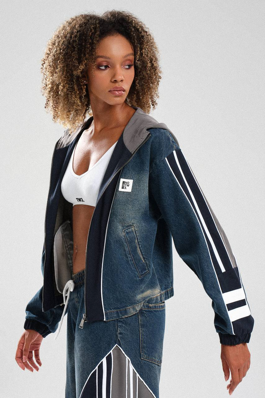 Routines Striped Denim Set - Navy / Grey 1698 - ROUTINES