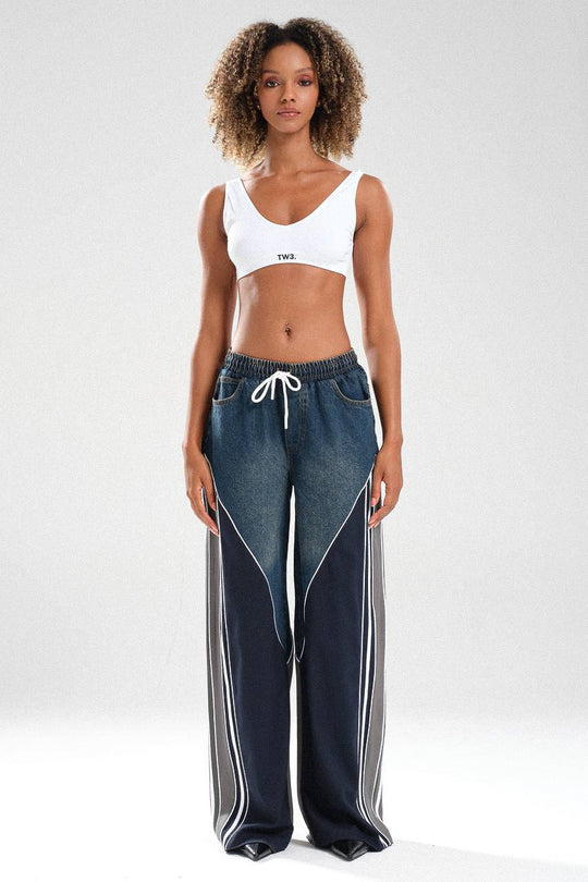 Routines Striped Denim Set - Navy / Grey 1698 - ROUTINES
