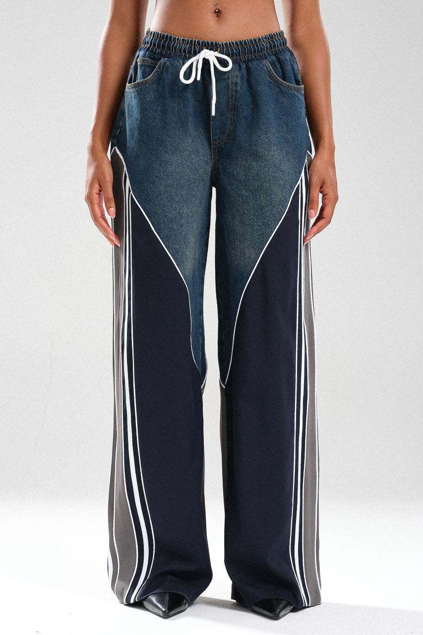 Routines Striped Denim Set - Navy / Grey 1698 - ROUTINES
