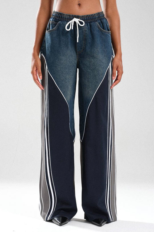 Routines Striped Denim Set - Navy / Grey 1698 - ROUTINES
