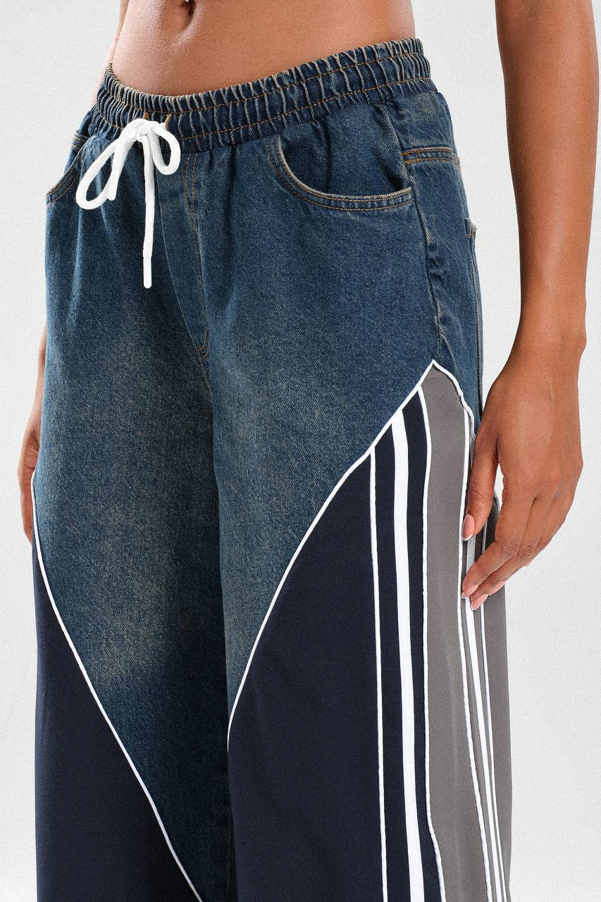 Routines Striped Denim Set - Navy / Grey 1698 - ROUTINES