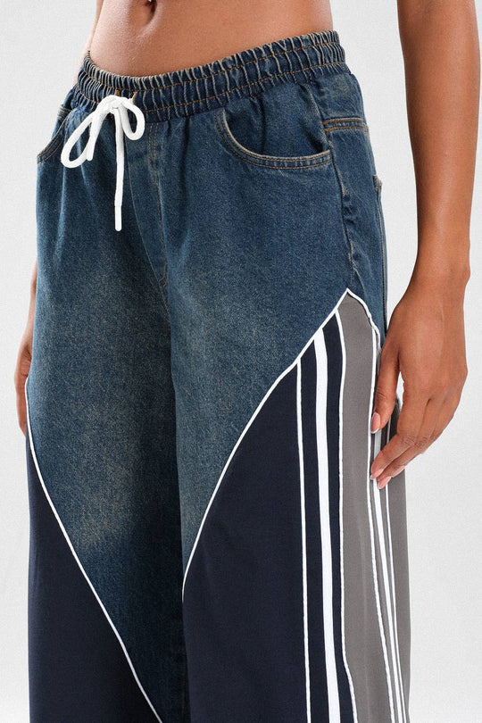 Routines Striped Denim Set - Navy / Grey 1698 - ROUTINES