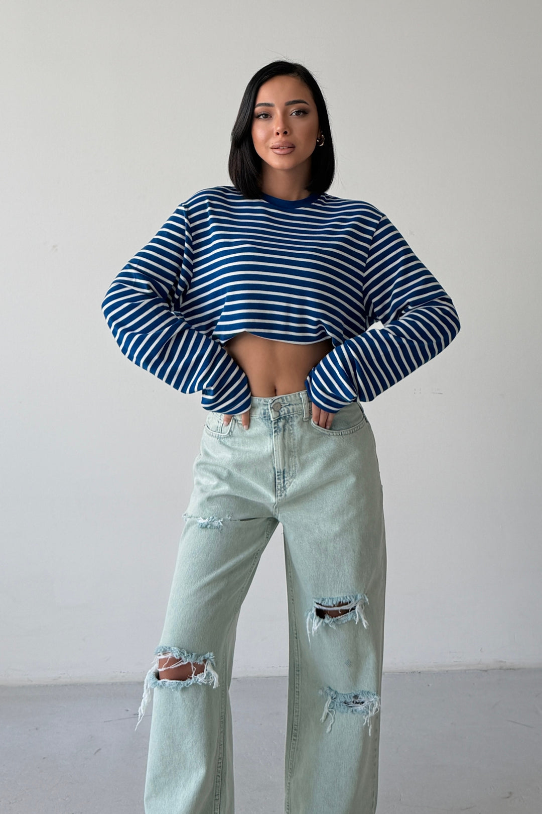 Routines Striped Longsleeve - Blue 0197
