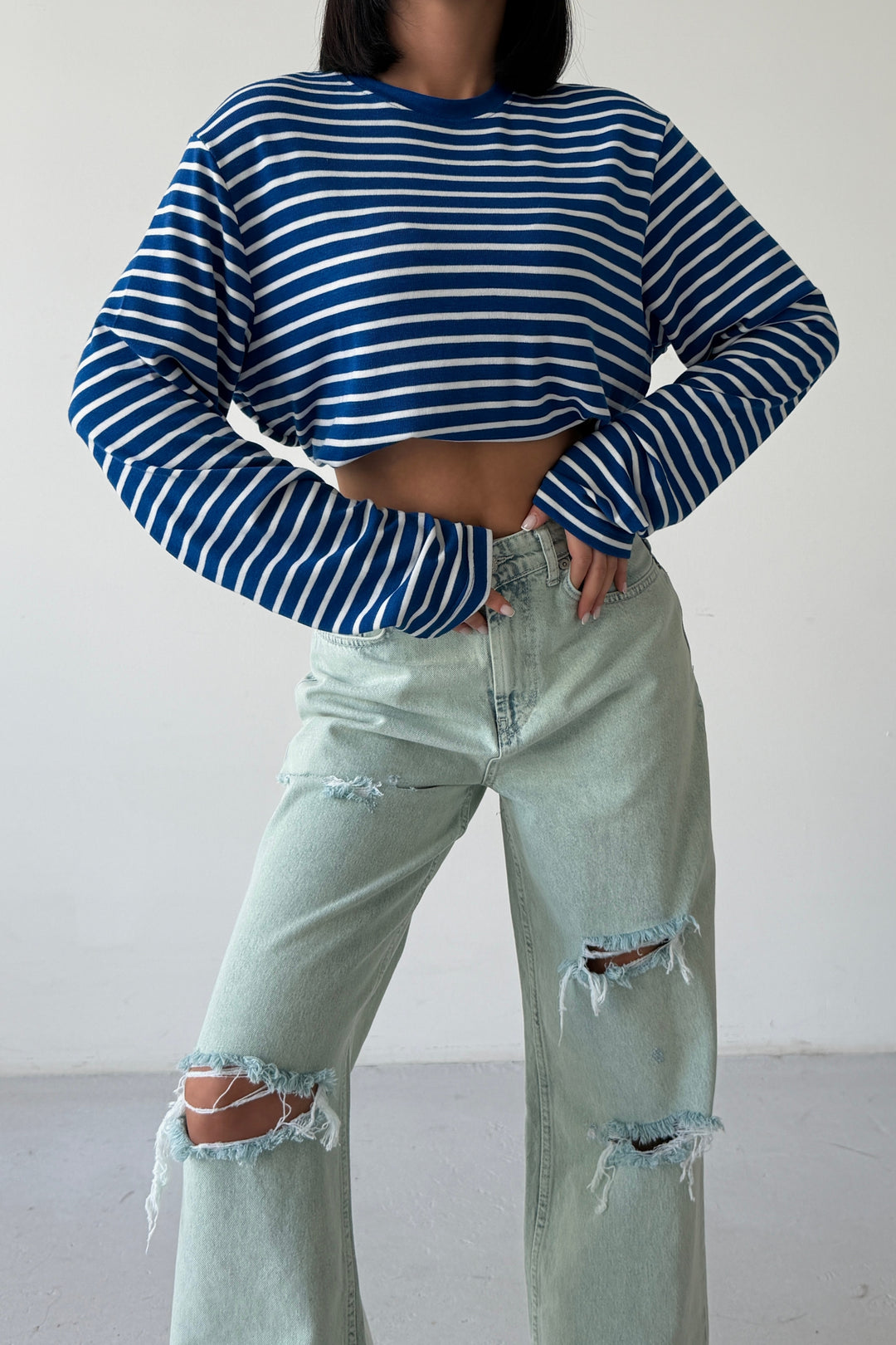Routines Striped Longsleeve - Blue 0197