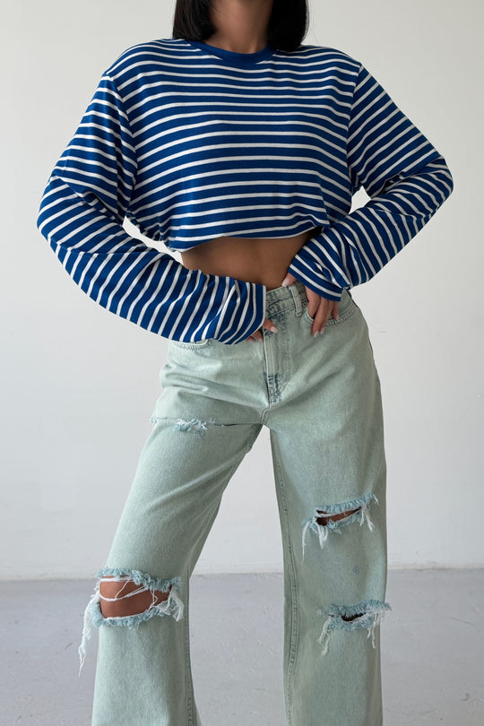 Routines Striped Longsleeve - Blue 0197