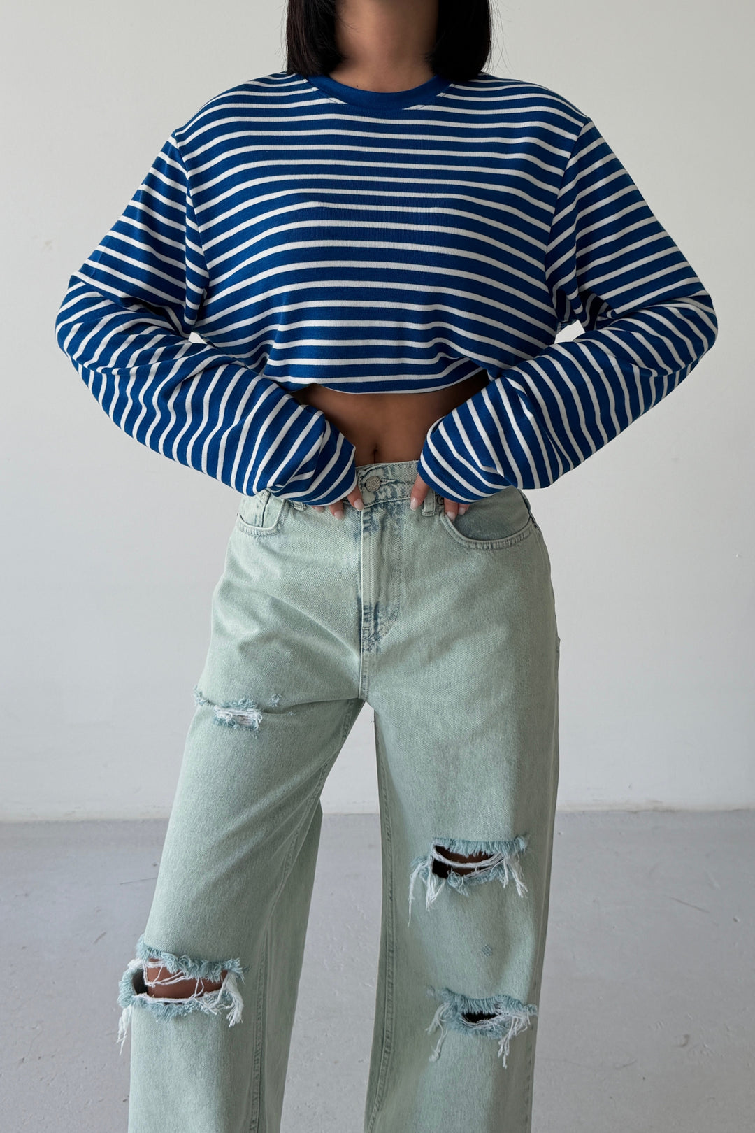 Routines Striped Longsleeve - Blue 0197