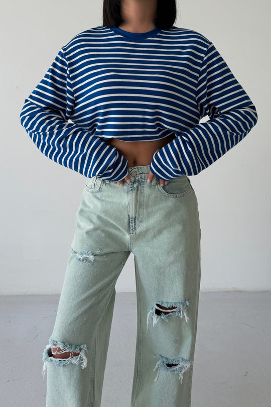 Routines Striped Longsleeve - Blue 0197