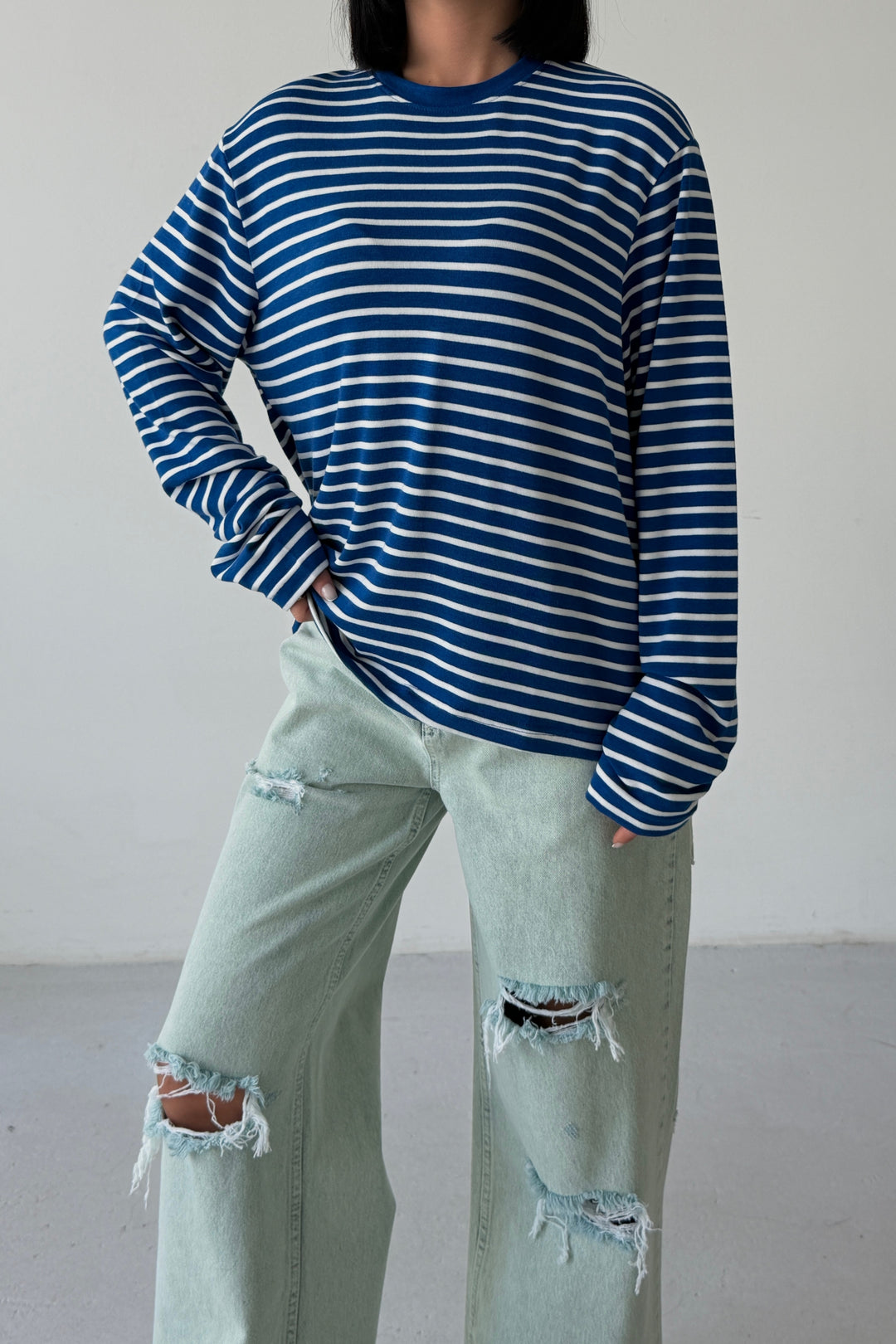 Routines Striped Longsleeve - Blue 0197