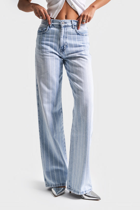 Routines Striped Straight Leg Jeans 3882 - ROUTINES