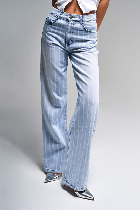 Routines Striped Straight Leg Jeans 3882 - ROUTINES