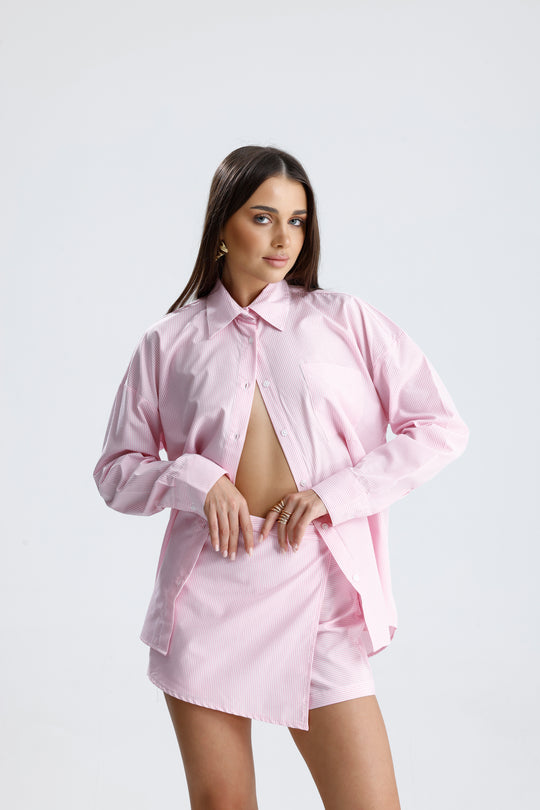 Routines Striped Two Piece Skort Set - Pink 52218032 - ROUTINES