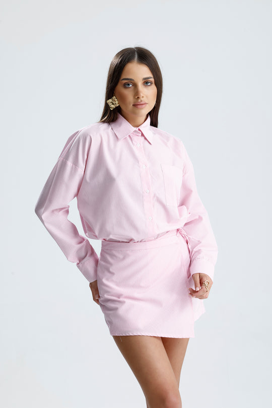 Routines Striped Two Piece Skort Set - Pink 52218032 - ROUTINES