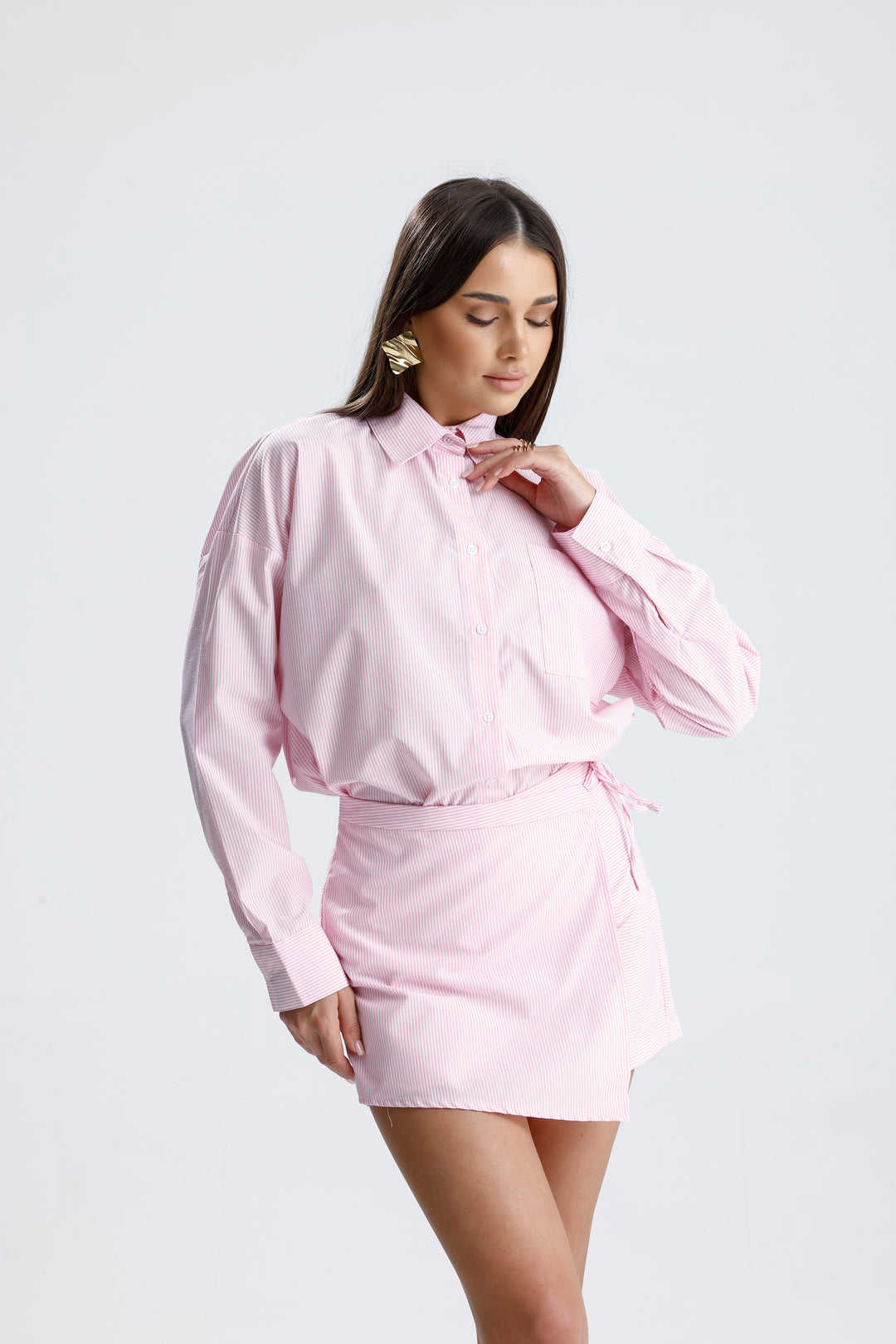 Routines Striped Two Piece Skort Set - Pink 52218032 - ROUTINES