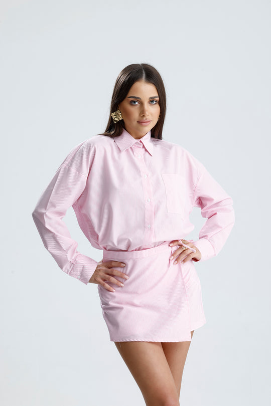 Routines Striped Two Piece Skort Set - Pink 52218032 - ROUTINES