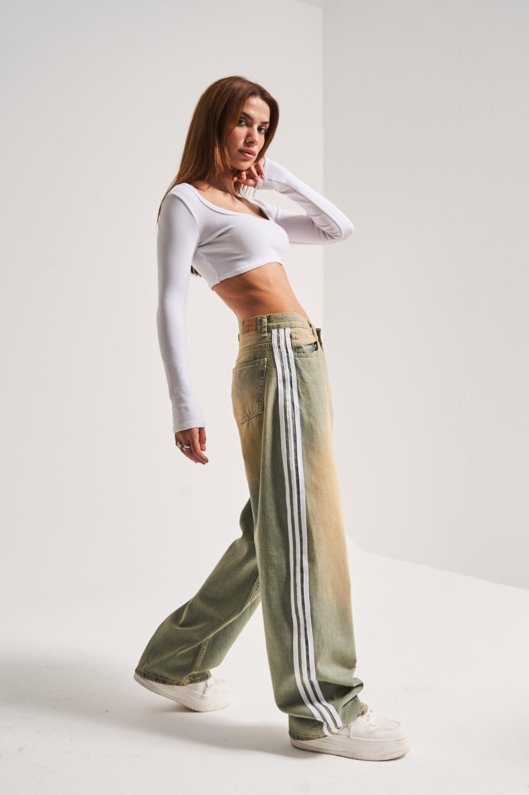 Routines Striped Vintage Loose Jeans 3103 - ROUTINES