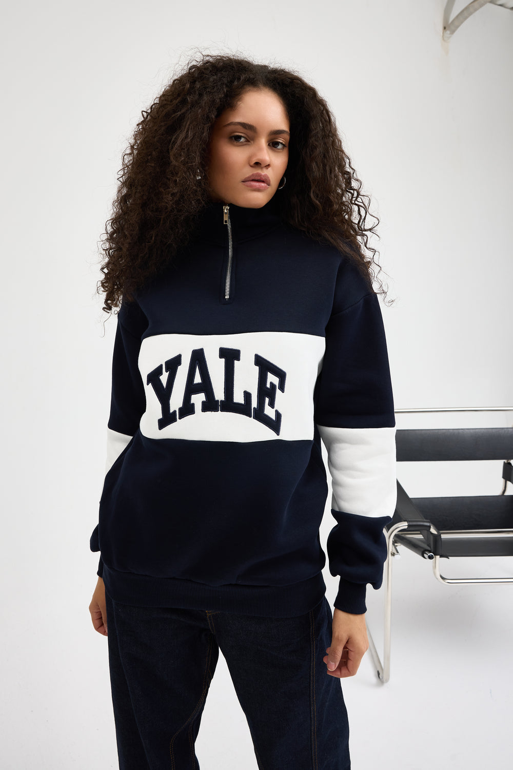 Routines Striped Yale Sweater - Navy 8459 Sweater Routines Fashion