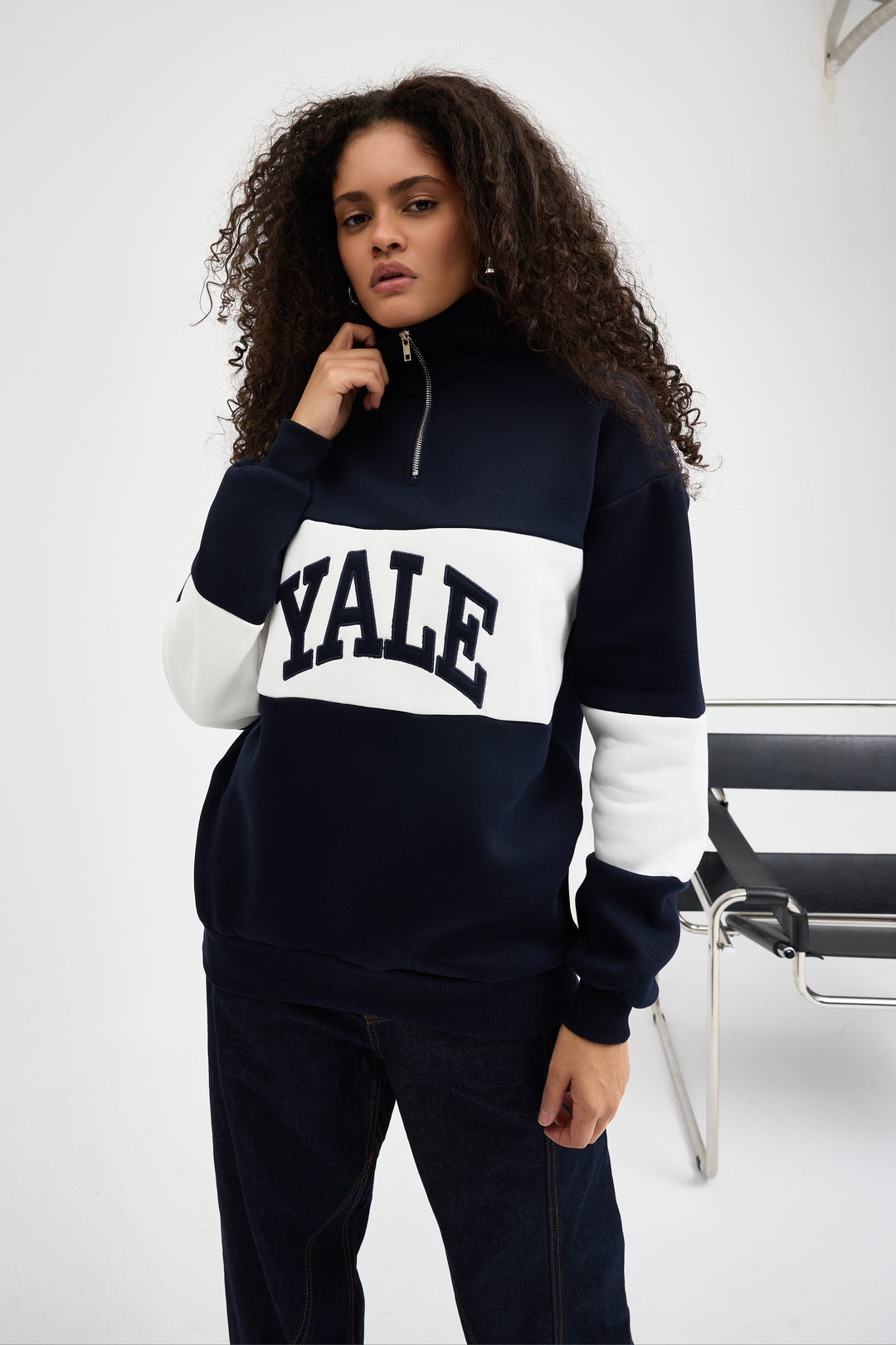 Routines Striped Yale Sweater - Navy 8459 Sweater Routines Fashion