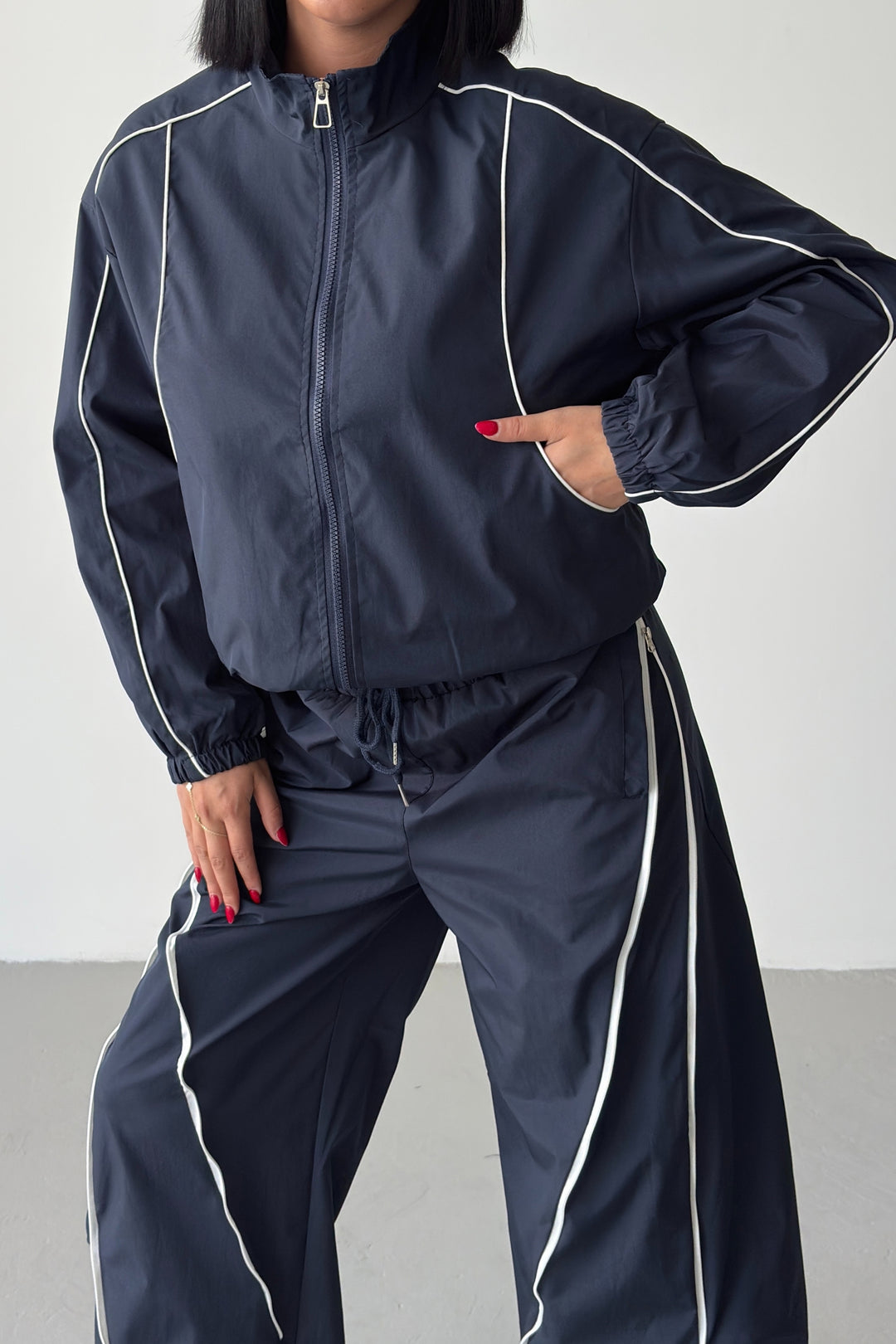 Routines Striped Zippers Tracksuit - Blue 2611