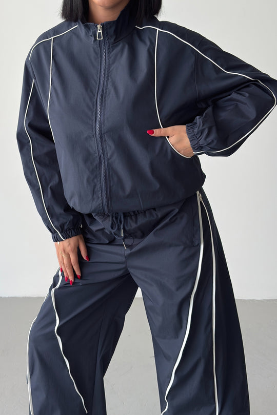 Routines Striped Zippers Tracksuit - Blue 2611