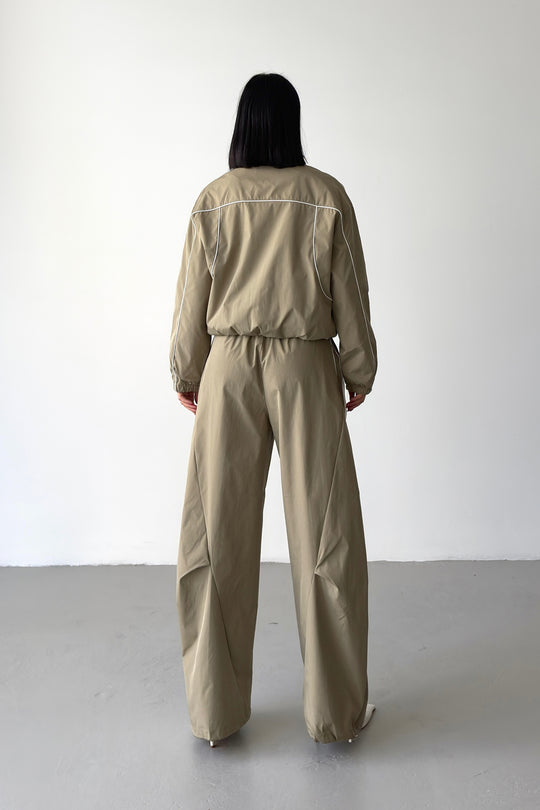 Routines Striped Zippers Tracksuit - Olive 2611