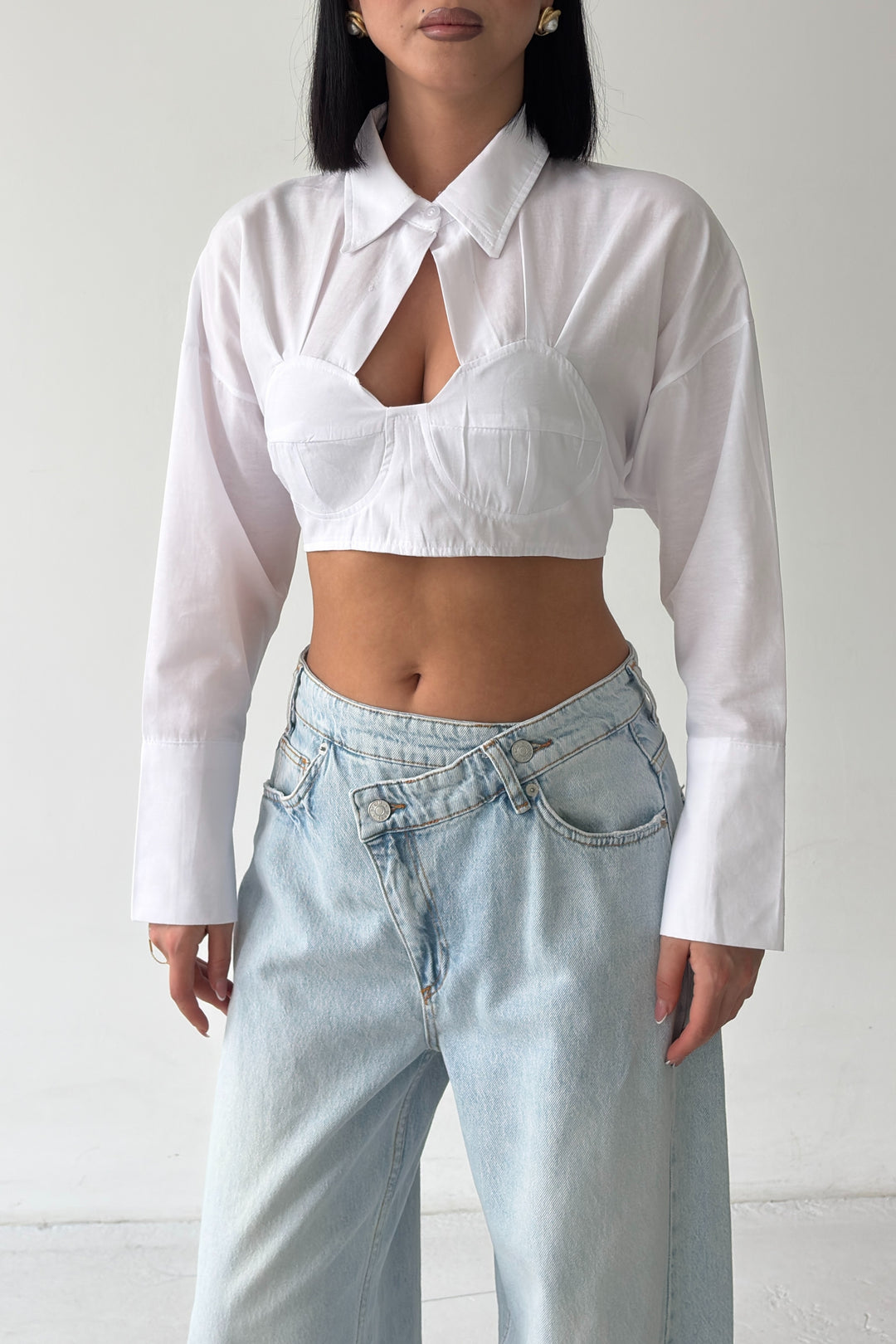 Routines Tie Back Shaped Blouse - White 3008 - ROUTINES