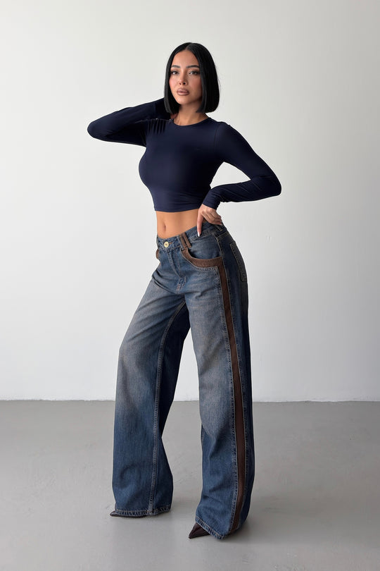Routines Two-tone Straight Jeans 5580