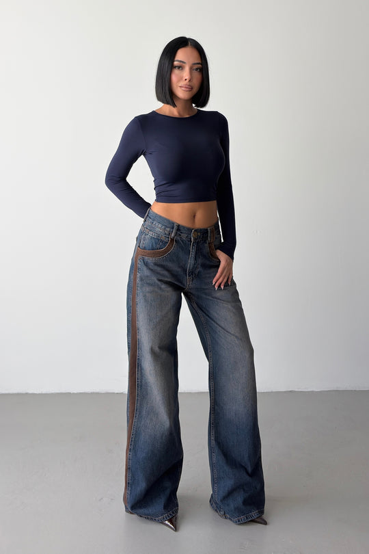 Routines Two-tone Straight Jeans 5580