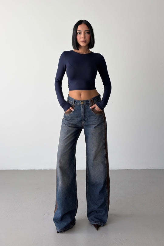 Routines Two-tone Straight Jeans 5580