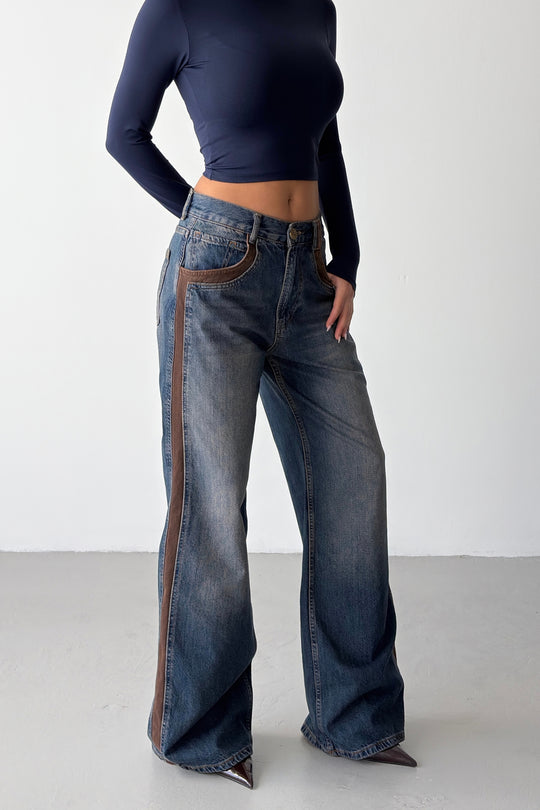 Routines Two-tone Straight Jeans 5580