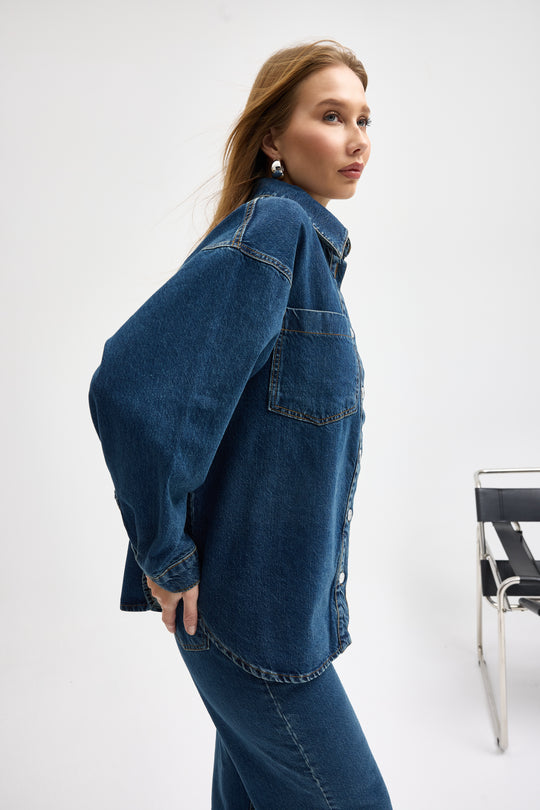 Routines Two Piece Denim Set - Blue - Tall 1444-1 Set Routines Fashion