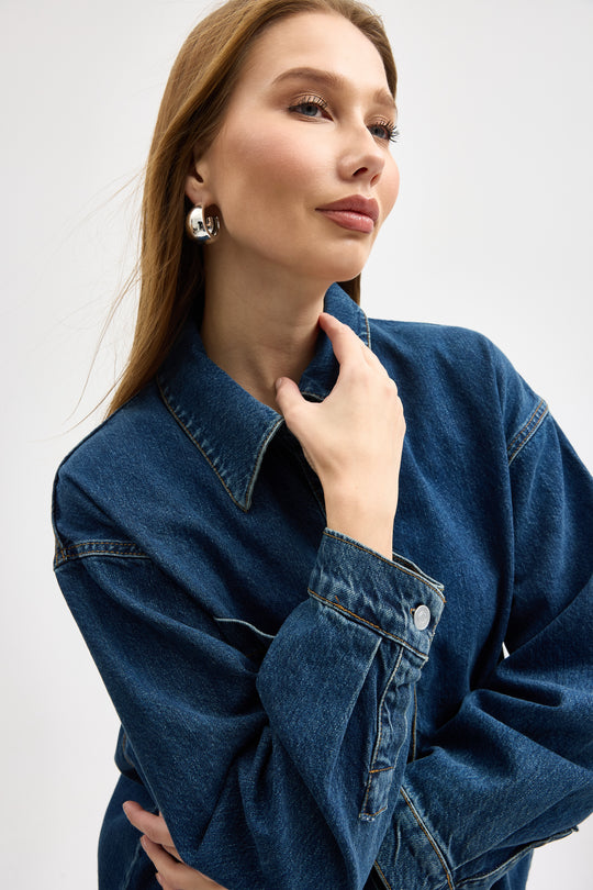 Routines Two Piece Denim Set - Blue - Tall 1444-1 Set Routines Fashion