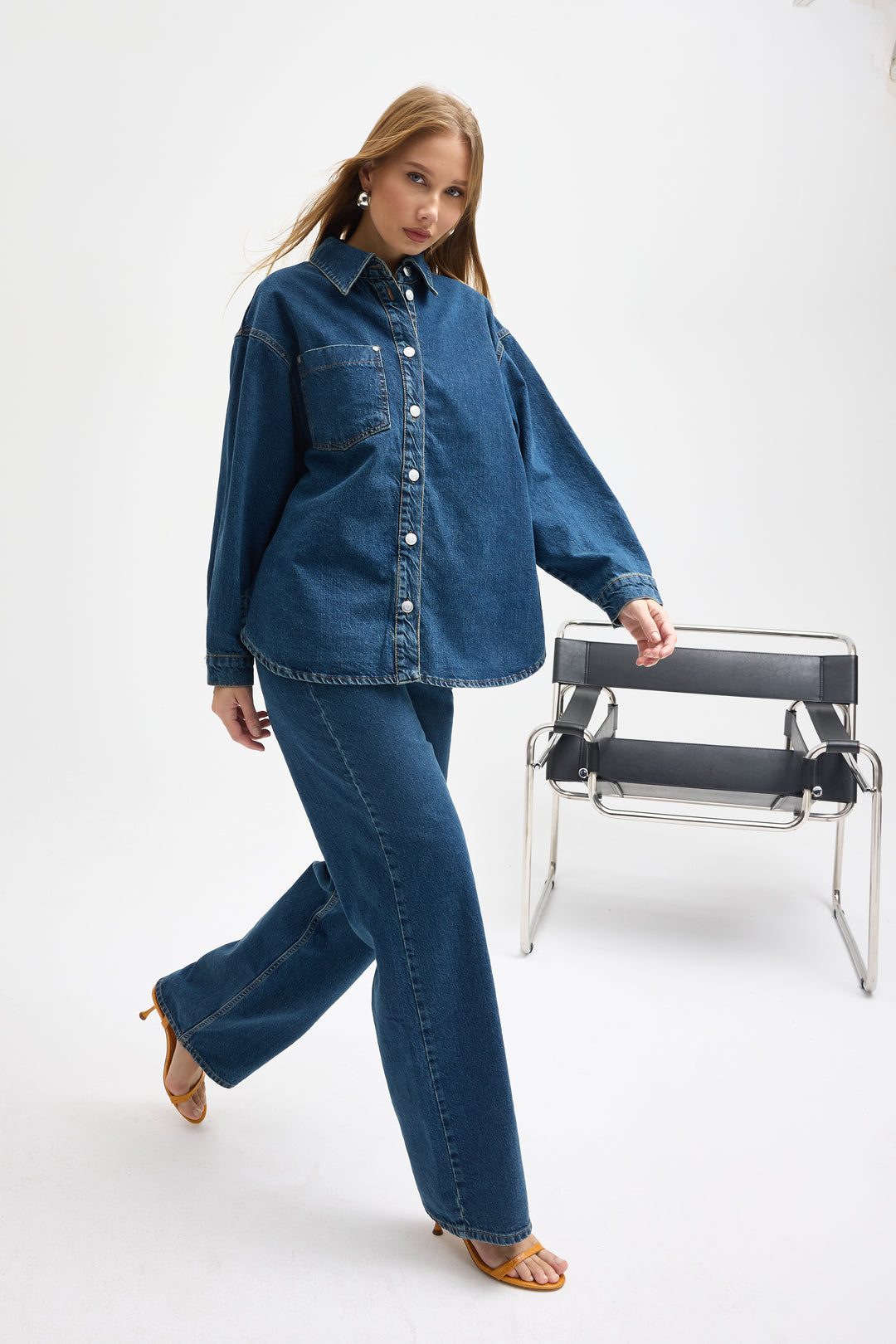Routines Two Piece Denim Set - Blue - Tall 1444-1 Set Routines Fashion